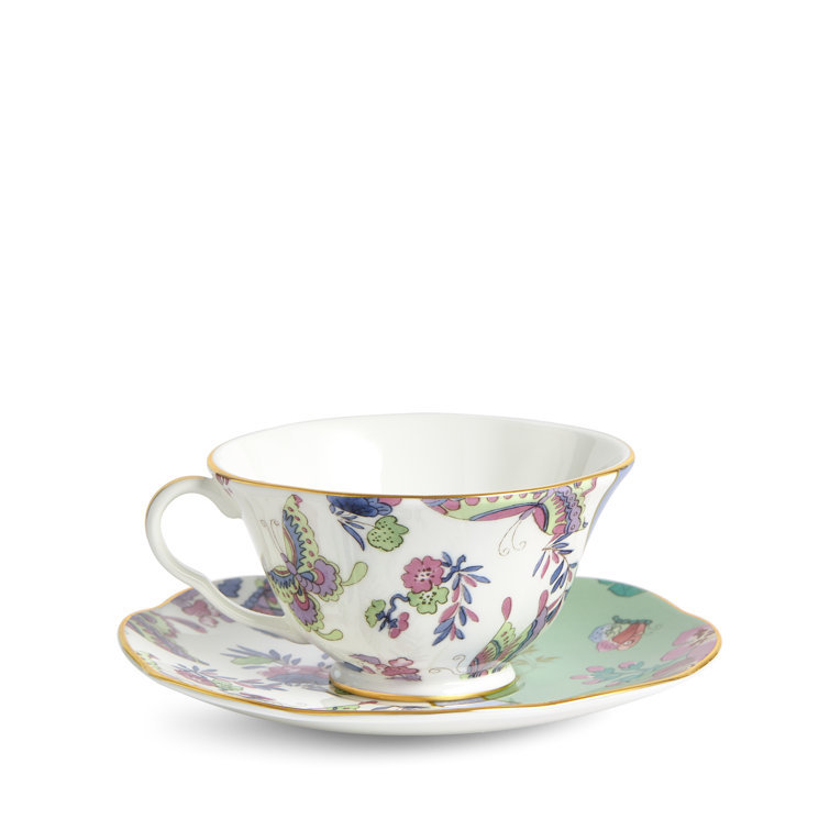 Wedgwood Butterfly Bloom 2 Piece Wedgwood Bone China Teacup and